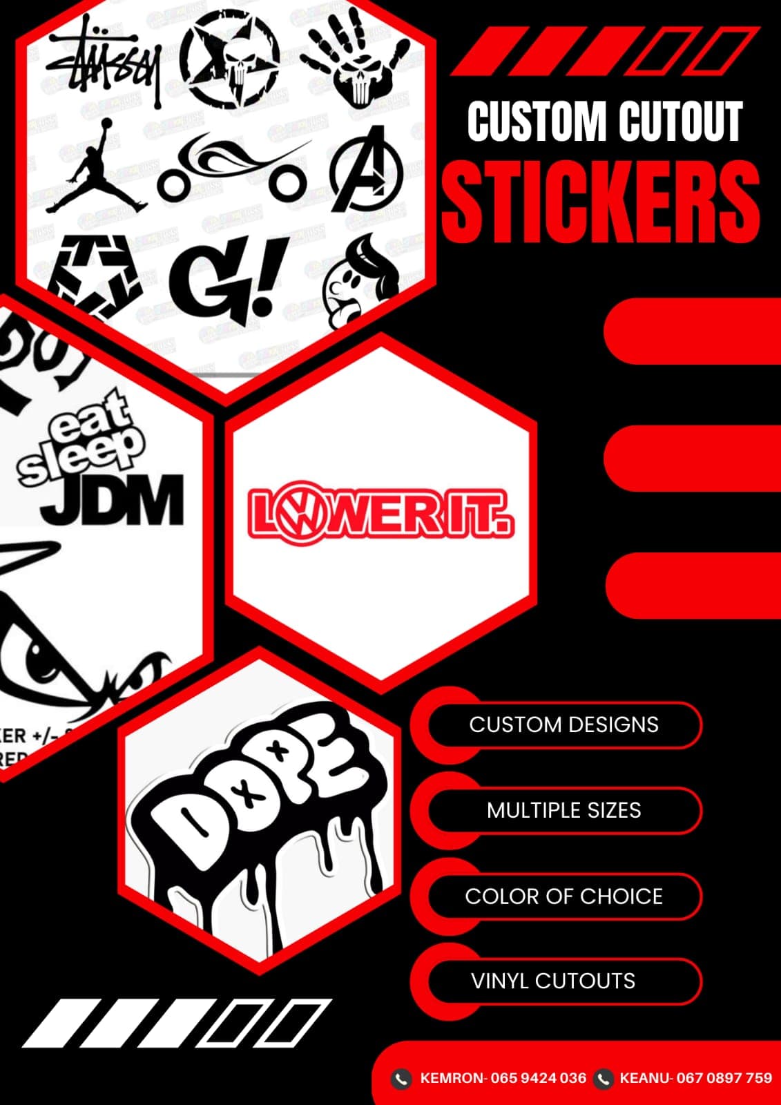Custom Die-Cut Vinyl Stickers Durban